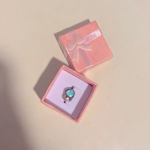 Vintage Genuine Turquoise & Sterling Silver Ring